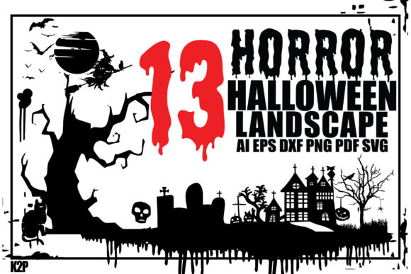 13 Horror Halloween Landscapes: A Designer’s Review for Craft & Graphics Projects