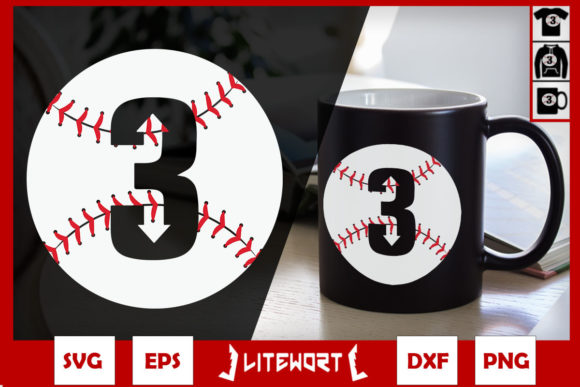 3 UP 3 Down Baseball: A Graphic Asset for Crafts & Editorial Content