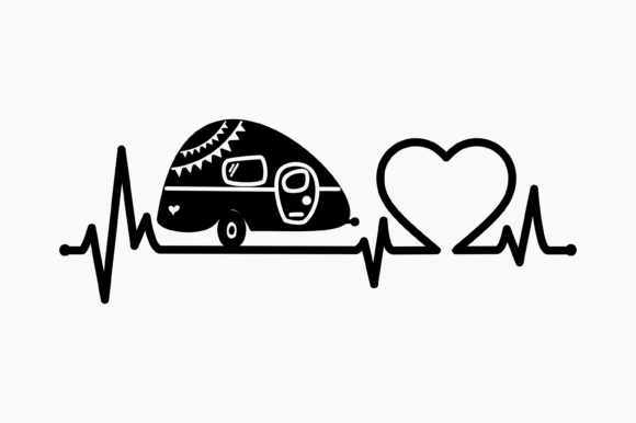 A Crafter's Review of the Camper Heartbeat Black Silhouette Graphic