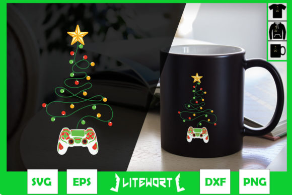 A Gaming Controller Christmas Tree for Craft and Graphics Projects