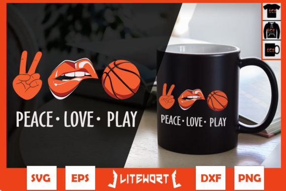 A Real Seller’s Review: Peace Love Play Basketball Lips Graphics