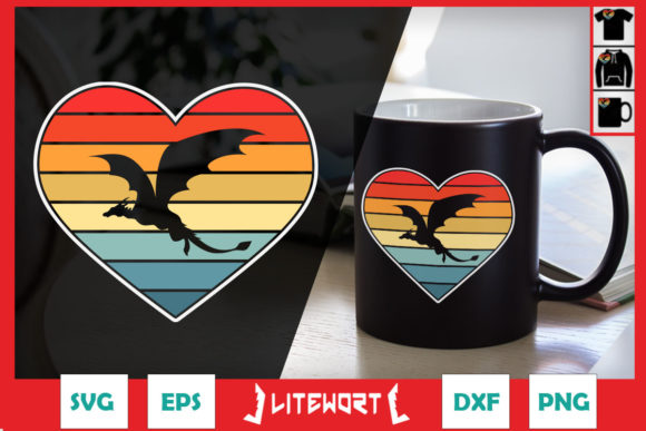 A Review of Retro Vintage Dragon Heart Valentine Graphics for Crafts