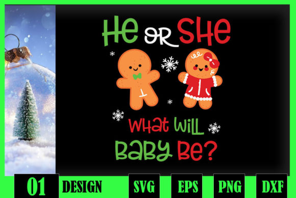 Christmas Gender Reveal Cookie: A Festive Graphics Asset for Craft Businesses