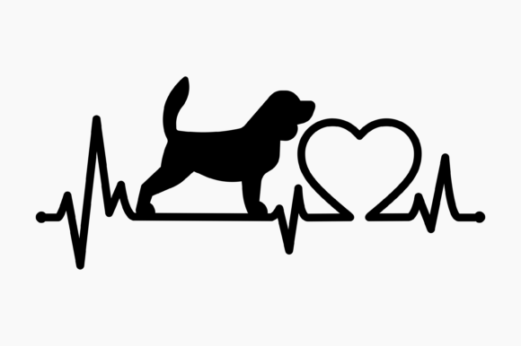 Dog Beagle Heartbeat: A Versatile Graphic for Craft-Driven Brands