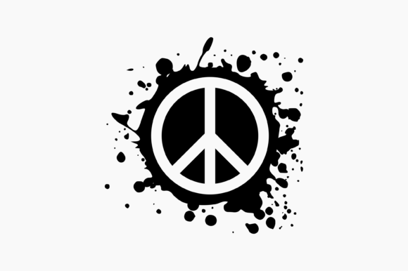 Peace Sign Splat Ink: A Dynamic Graphics Asset for Modern Crafts