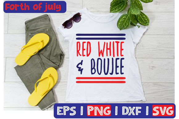 Red White Boujee Graphics for T-Shirt Designs