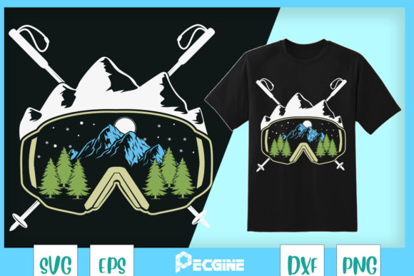 Snowboard Goggles: A T-Shirt Graphic with Branding Potential