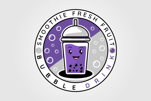 Testing Bubble Drink Logo Graphics for Creative Commerce