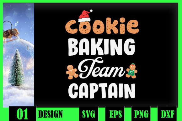 The Cookie Baking Team Captain: A Gingerbread Graphic for Crafts & Branding