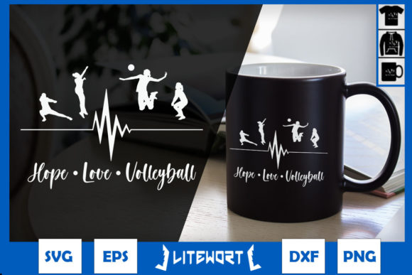 Volleyball Hope Love Heartbeat: A Graphic Asset for Crafting Editorial Stories